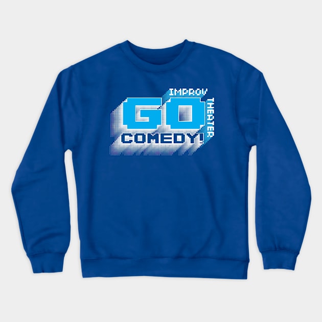 Go Comedy 8 bit logo Crewneck Sweatshirt by gocomedyimprov